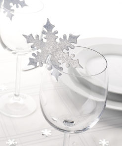 Glasschmuck Shimmering Snowflake Silver