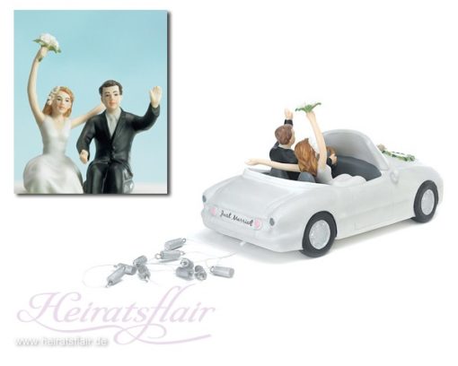 Tortenfigur "Hochzeitsauto"