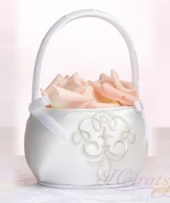 Blumenkorb Silber Reben