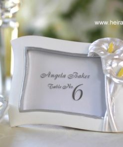 Tischkartenhalter Fotorahmen "Calla Lilien" Perlmuttglanz