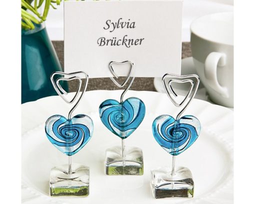 Tischkartenhalter Glasherzen