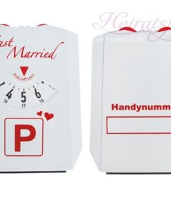 Parkscheibe Just married